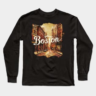 Boston Vintage Colors Long Sleeve T-Shirt